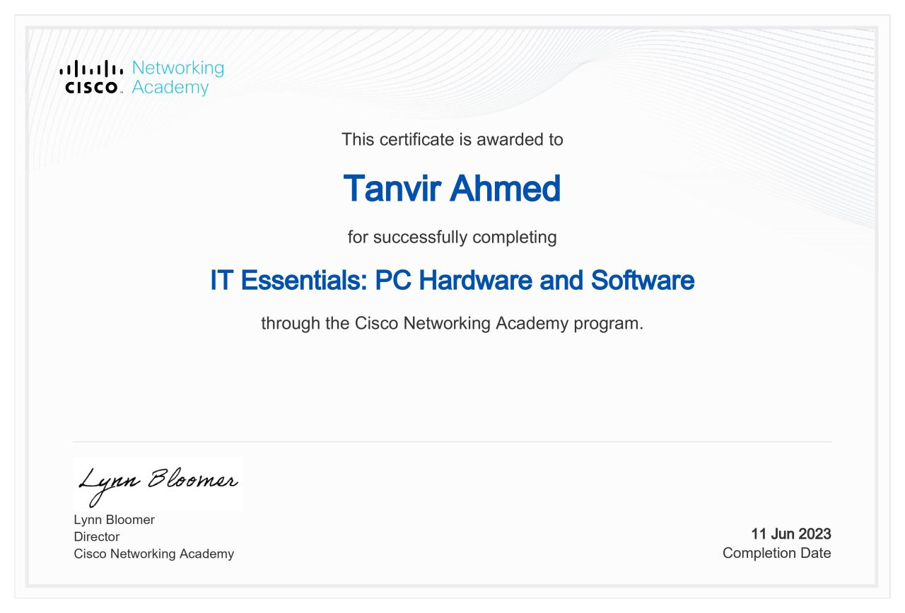 IT Essentials: PC Hardware and Software